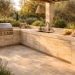 découvrez comment installer une cuisine extérieure élégante en pierre naturelle travertin pour un espace convivial et durable, alliant esthétique et fonctionnalité.