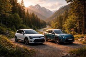 découvrez les voitures hybrides kia niro et hyundai kona, parfaites pour l'éco-tourisme alliant respect de la nature et performance automobile.